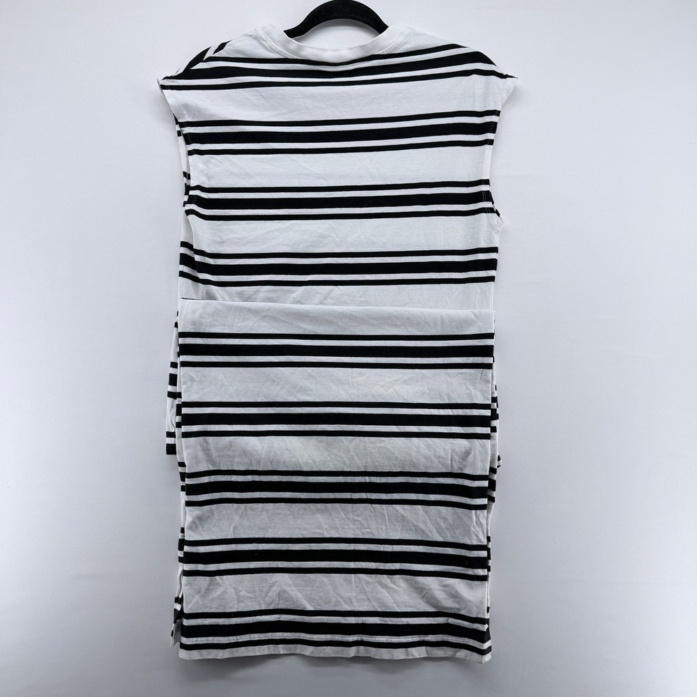 Abercrombie & Fitch Black White Striped Sleeveless T-Shirt Dress XXST Tall - Picture 5 of 5